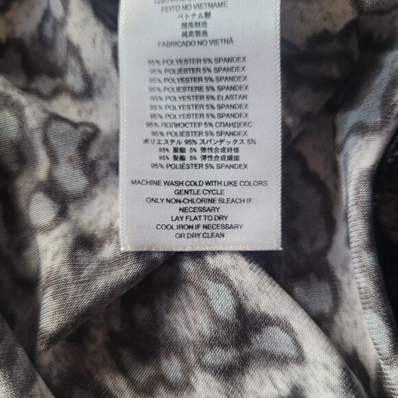 Michael Kors Leopard Print Lace Up Tunic Poncho Top Blouse Chain Detail EUC 2XL - Picture 3 of 9